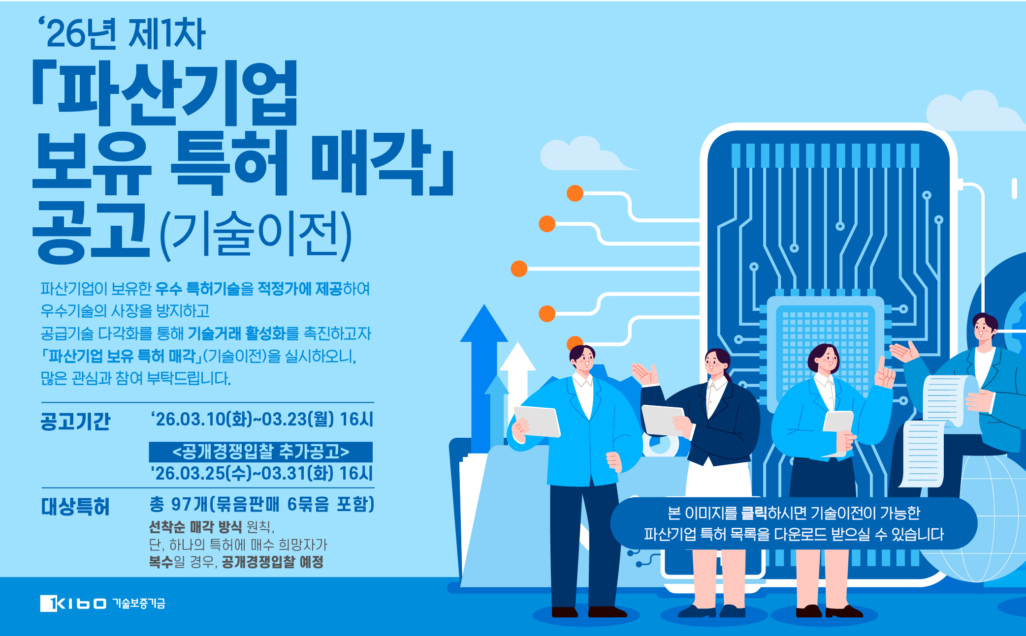 파산기업 보유특허 매각 공고(기술이전)